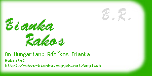 bianka rakos business card